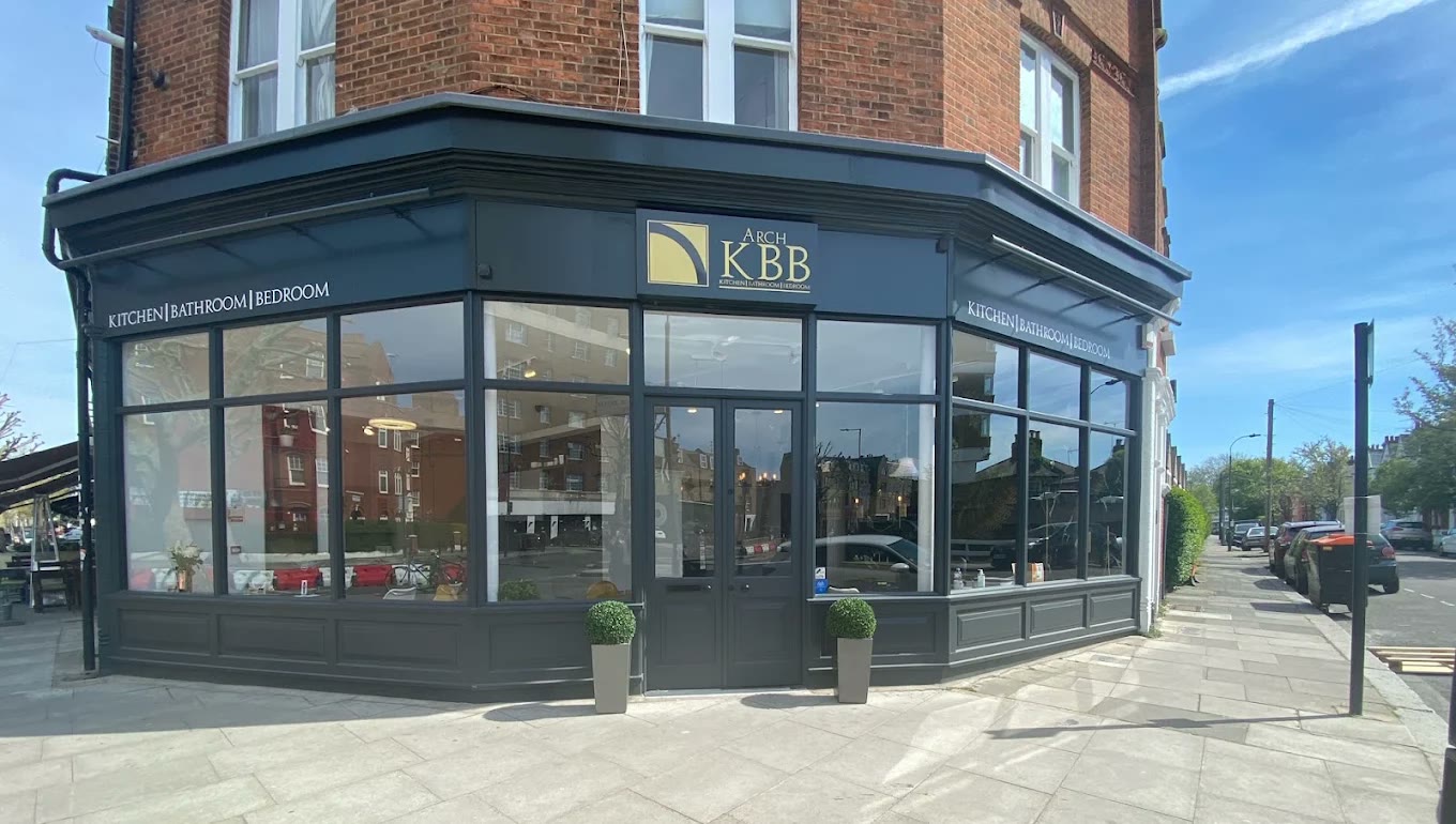 The Arch KBB showroom on the corner of King Street, Hammersmith